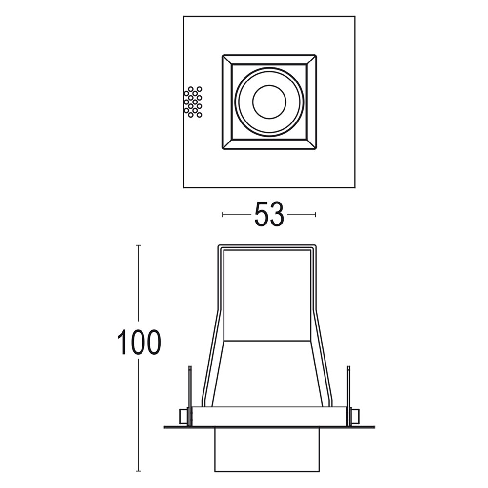 Comfort 1 IP65 SQ Trimless Ghidini Comfort 1 SQ .01 Белый (Матовый)  - Вид №1