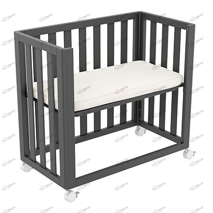 Приставная кроватка Bed Co-sleep серая ELLIPSE ELLIPSE BED 351608 Серый Santreyd 