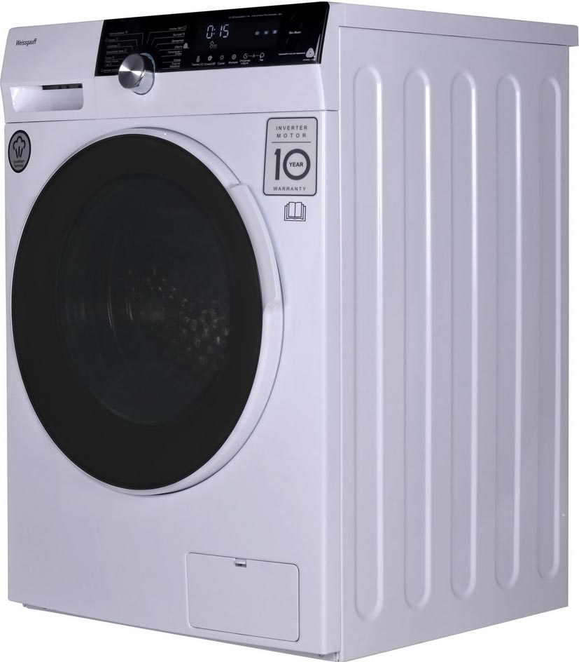 WMD 6150 DC Inverter Steam 595 ? 565 ? 850 мм, стирка + сушка + пар, стирка + сушка за 1 час, 10 кг при стирке, 7 кг при сушке, 1500 об./мин., режим для детских вещей, функция моя программа, таймер отложенного старта, функция дозагрузки белья, блокировка Santreyd  - Вид №1