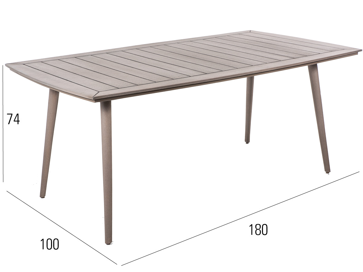 72.00.0545 Стол Nordlicht old grey 180 × 100 Mbm  - Вид №2