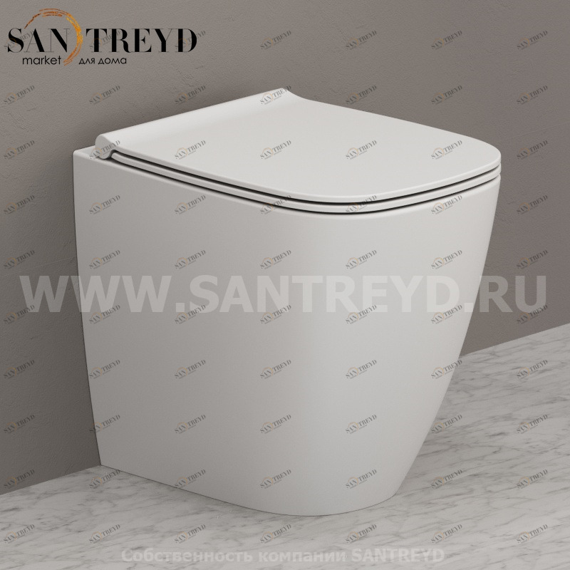 GN002BO Приставной унитаз напольный Белый Ceramica Globo GENESIS Италия