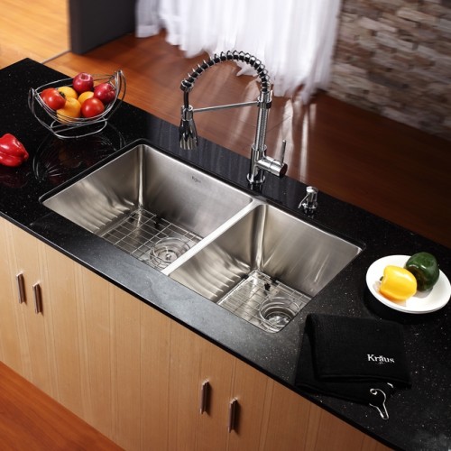 KHU103-33 Мойка кухонная прямоугольная Krausru  - Вид №8