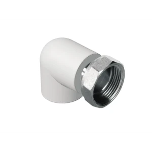 Угловой фитинг Политэк 90° с накидной гайкой для полипропиленовых труб 89422862