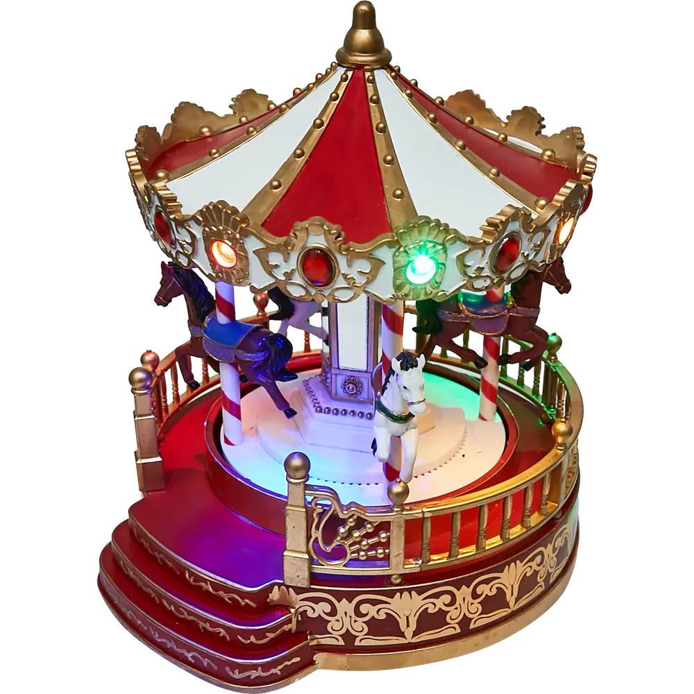 87547188 Композиция новогодняя светодиодная Карусель 20x18x23 см STLM-0955777 Santreyd  - Вид №6