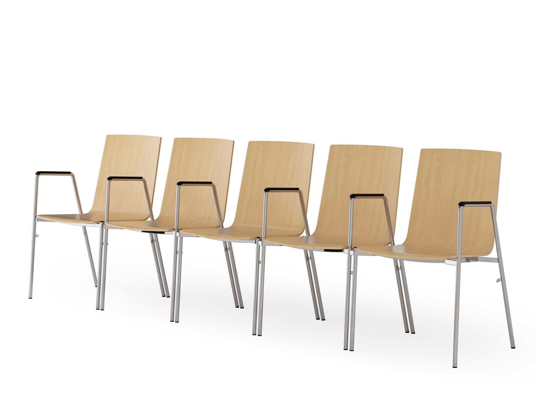 Деревянный штабелируемый стул для конференций с подлокотниками SCHNEEWEISS interior ARKETTO 155 ARCH-00023669 - Вид №1