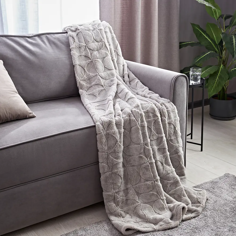 СТОЛИЦА ТЕКСТИЛЯ Плед Shapes — уютный велсофт для современного интерьера 88035586 STLM-1052648 - Вид №3