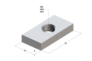 16166560 Гайка профиля 38-40 6F М12 9243003 TERMOCLIP