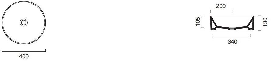 Накладная раковина на столешницу  овальная CERAMICA CATALANO New zero sun-id-1447101 - Вид №3