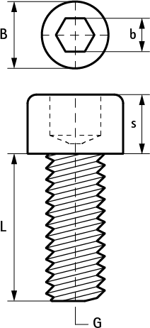 61381030 BIS Болты с внутренним шестигранником (BUP1000) для монтажа профиля walraven  - Вид №1