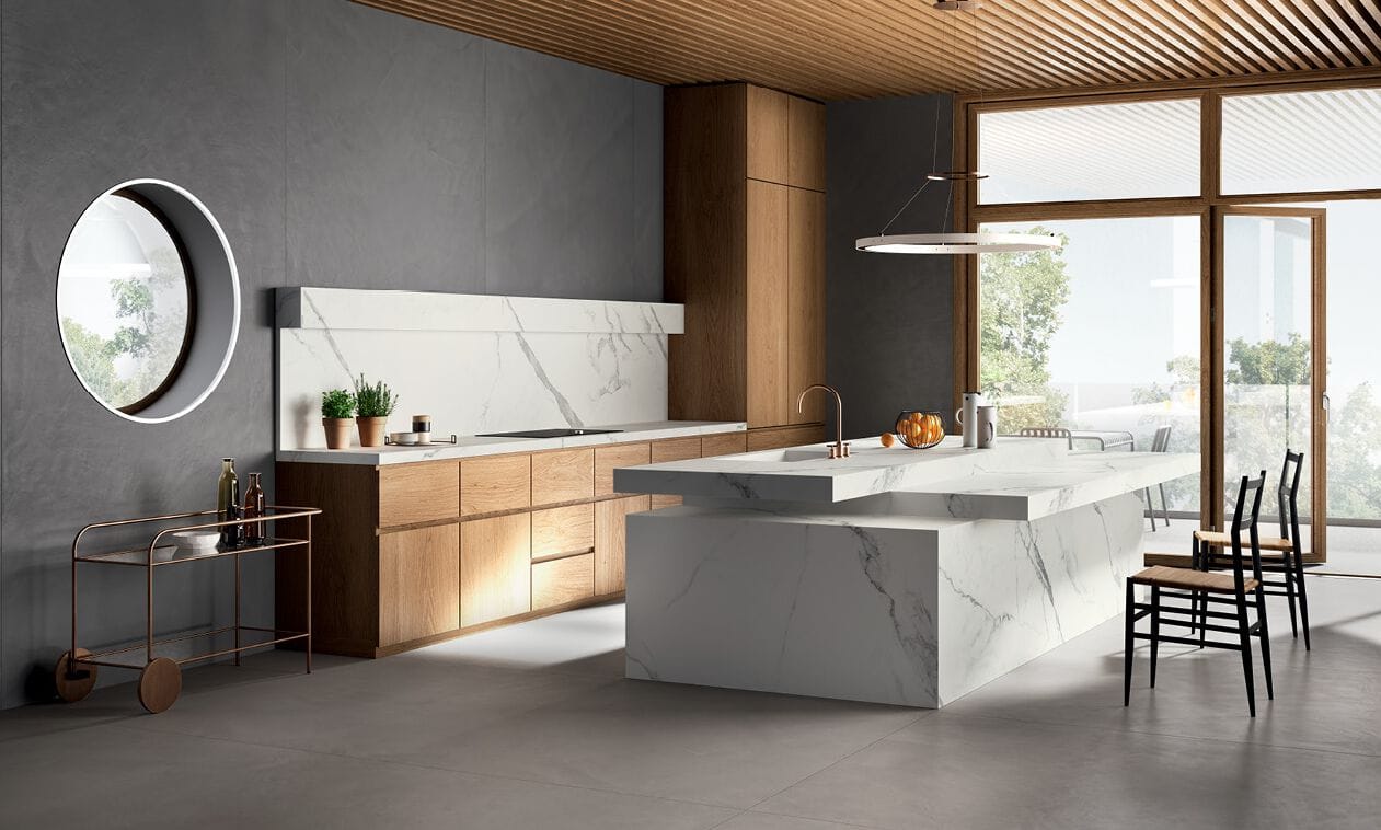 Столешница из керамогранита с мраморным эффектом CERAMICA FONDOVALLE MYTOP ARCH-00005739 - Вид №1