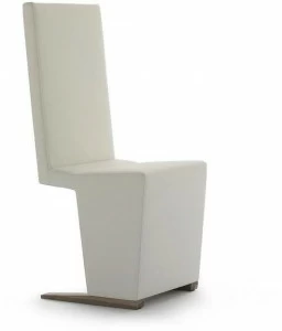 Billiani Кресло консольное обитое кожей с высокой спинкой Inka wood