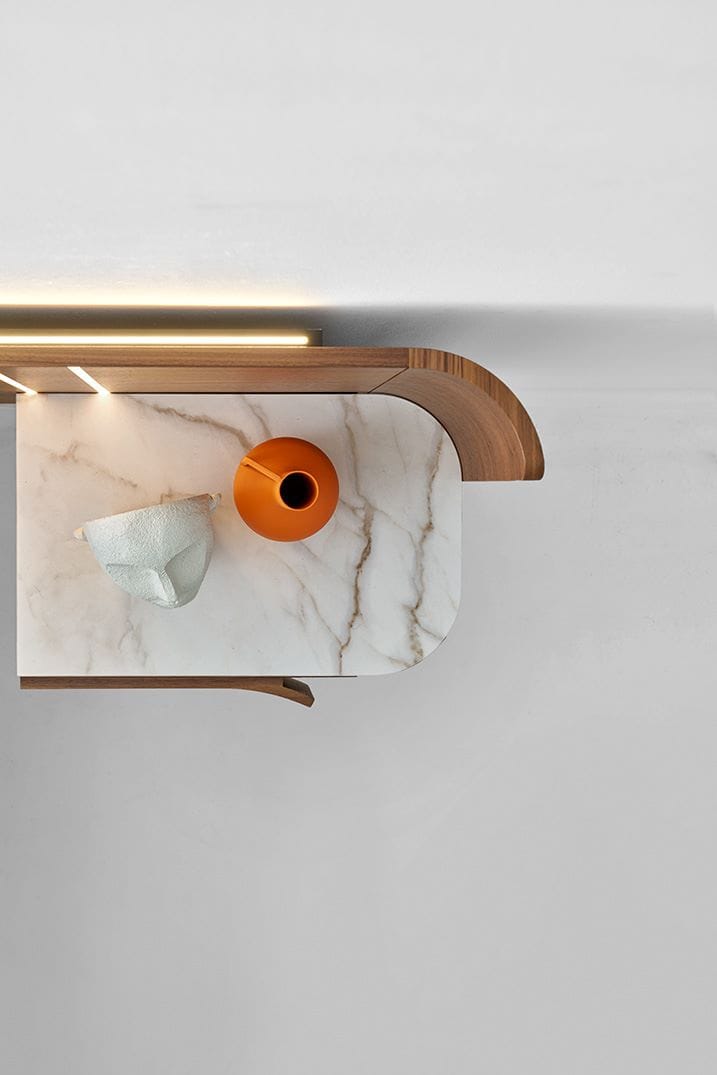 Двуспальная кровать из грецкого ореха со встроенными тумбочками Modesign Book ARCH-00111507 - Вид №3