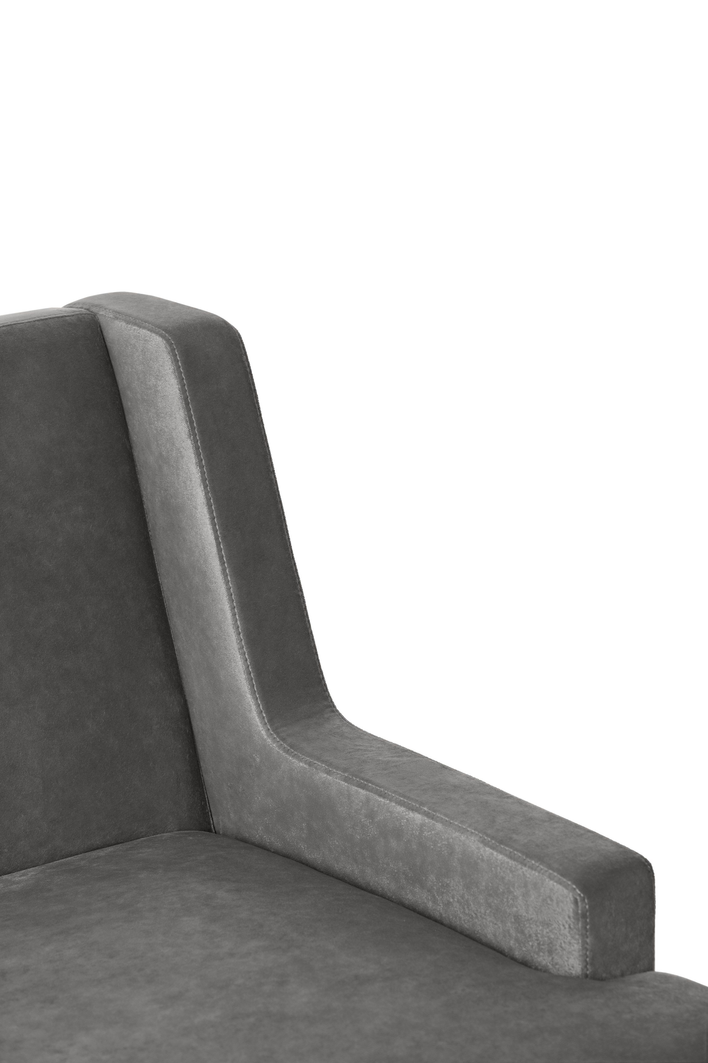 Бархатное кресло с подлокотниками Munna Fetiche ARCH-00066836 - Вид №4