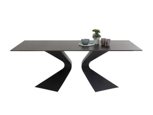 Прямоугольный стальной садовый стол с керамической столешницей