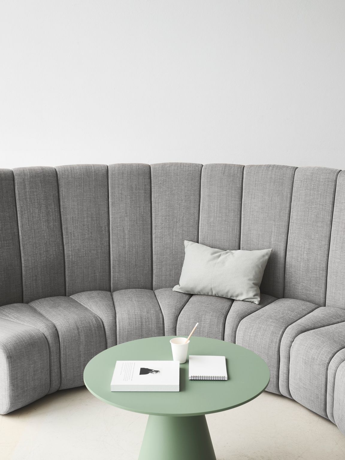 Модульный изогнутый тканевый диван с высокой спинкой Bla Station Bob ARCH-00076889 - Вид №6