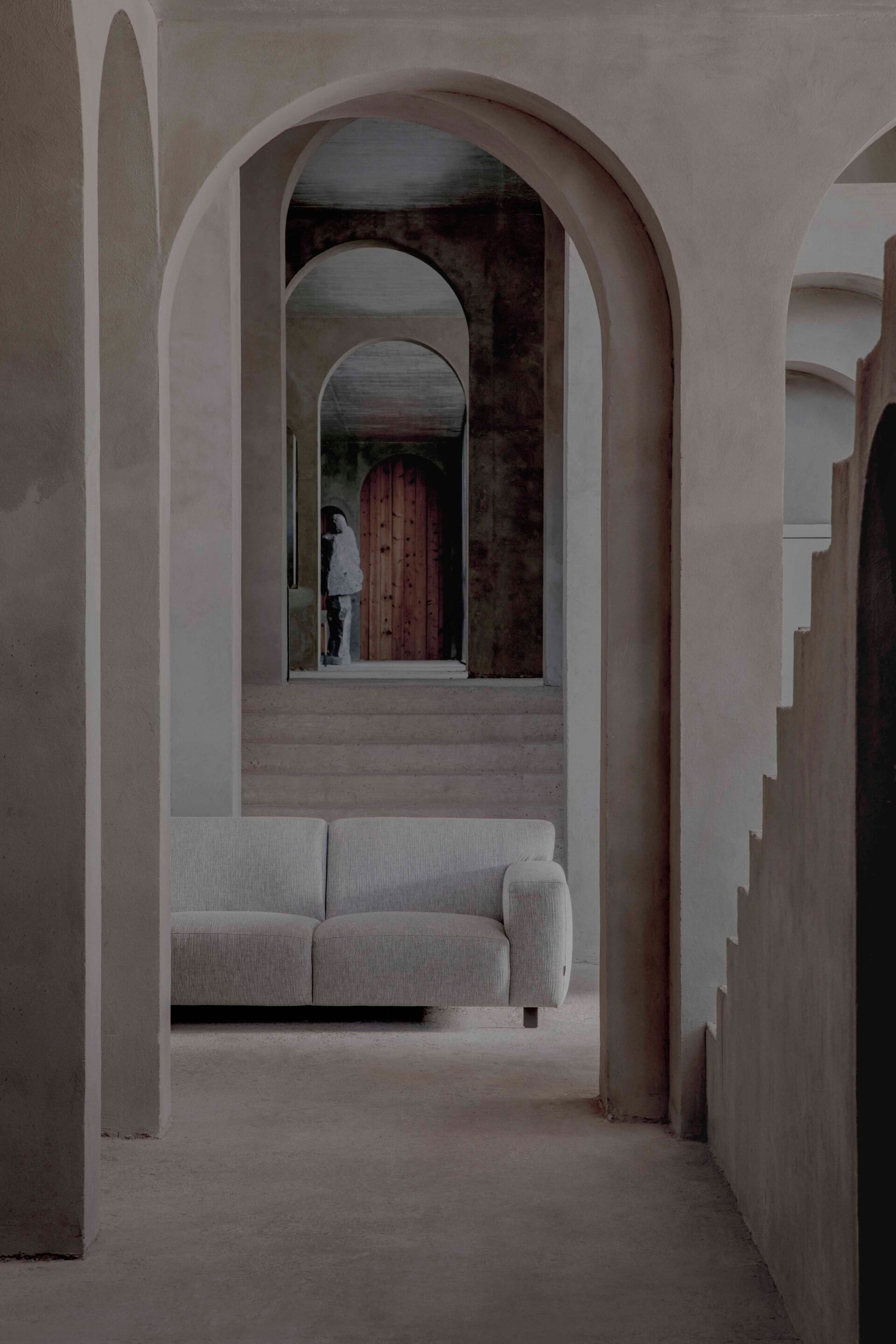 Тканевый диван с полуостровом Pilma талия ARCH-00086659 - Вид №2