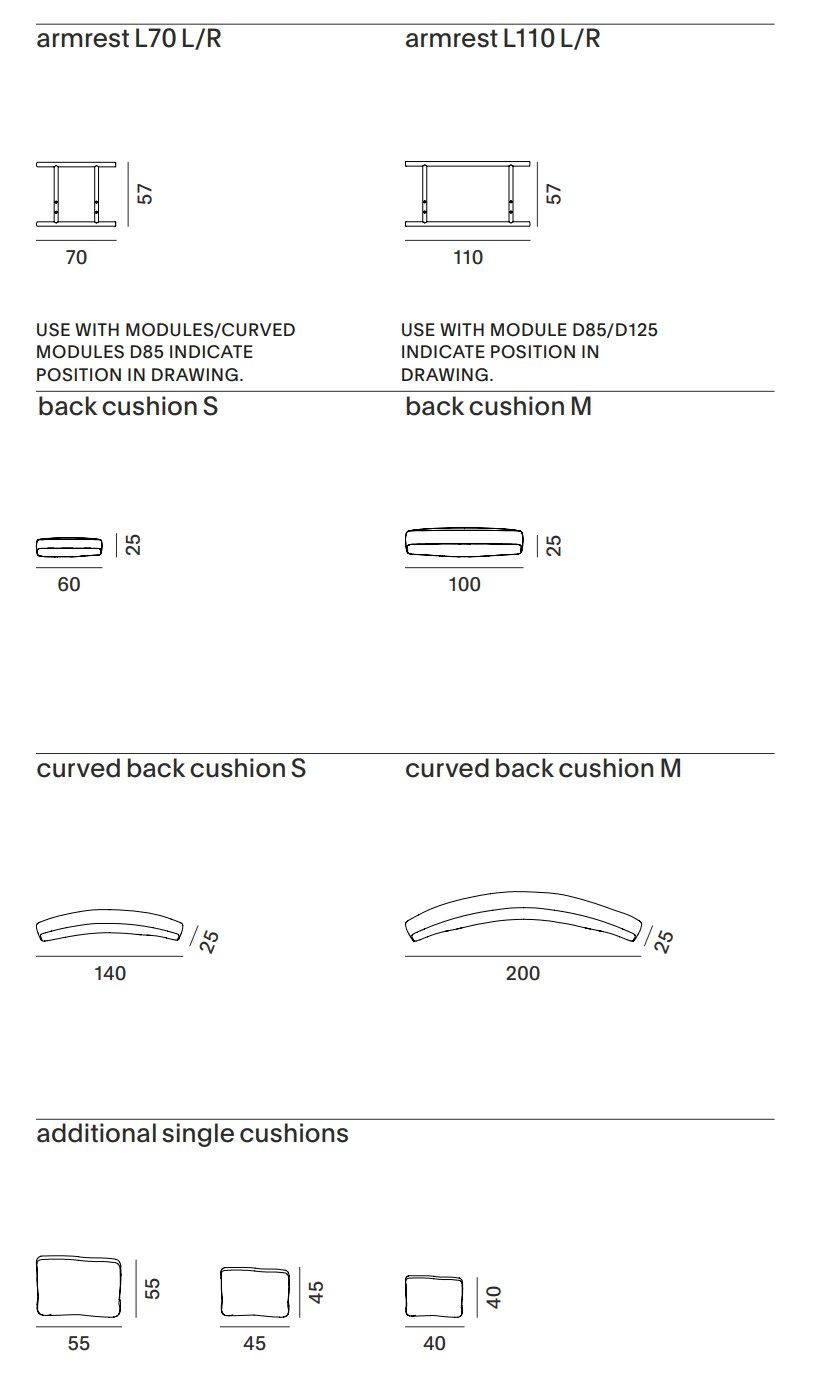 Тканевый модульный садовый диван MDF Italia Cosy ARCH-00058103 - Вид №7