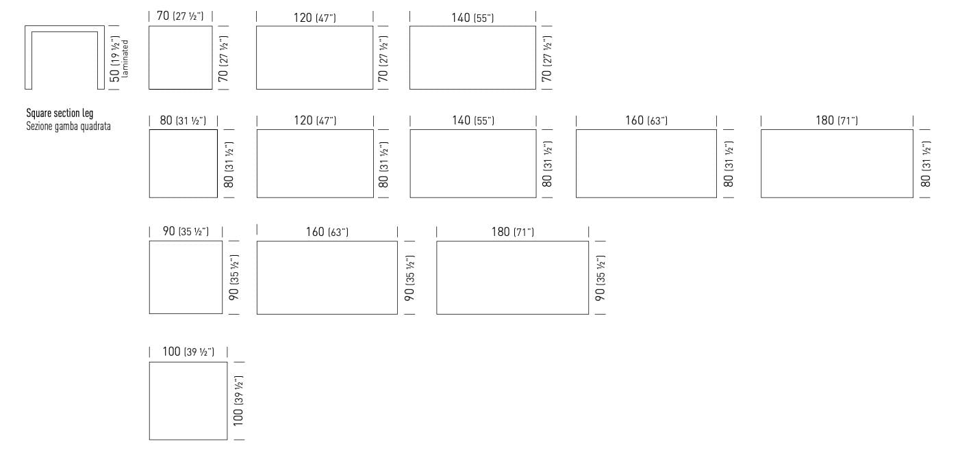 Квадратный или прямоугольный журнальный столик из Compactop® GABER PAREO LOW ARCH-00044339 - Вид №7