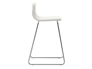 Высокий кожаный табурет