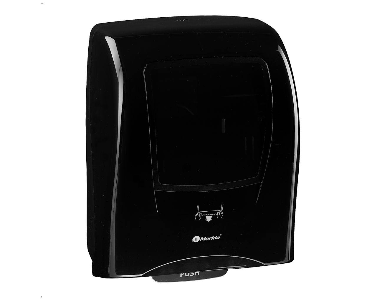 PROMO51 ОДИН черный механический диспенсер для полотенец за 100 злотых нетто при покупке 2 коробок полотенец ECONOMY AUTOMATIC RAZ301 (12 x 250 м = 3000 м, 11 760 листов) Merida  - Вид №1