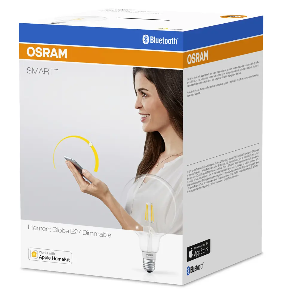 Лампа умная светодиодная Osram Smart Plus E27 220-240 В 5.5 Вт шар большой прозрачная 650 лм, теплый белый свет 89143931 STLM-2142052 LEDVANCE  - Вид №5