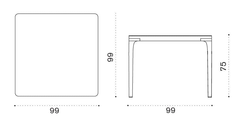 Квадратный садовый стол из керамогранита Ethimo ARCH-00084805 - Вид №15