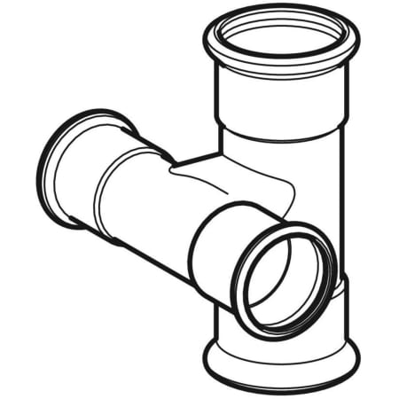 GEBERIT 61505 Крестовина двухплоскостная Geberit Mapress из меди, редукционная, с уступом  - Вид №1