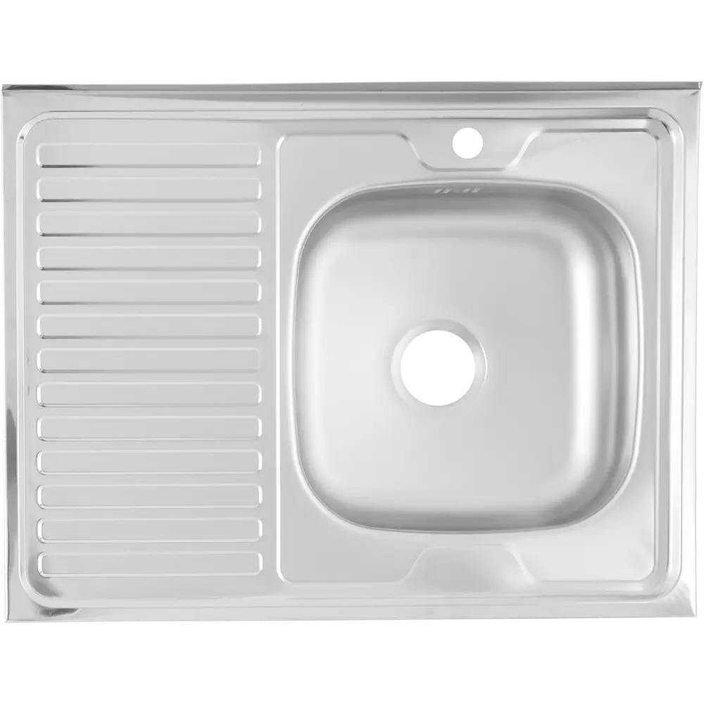 KROMRUS S-220 Правая накладная мойка с крылом для сушки 85321916 Мойка накладная STLM-0061354 - Вид №2