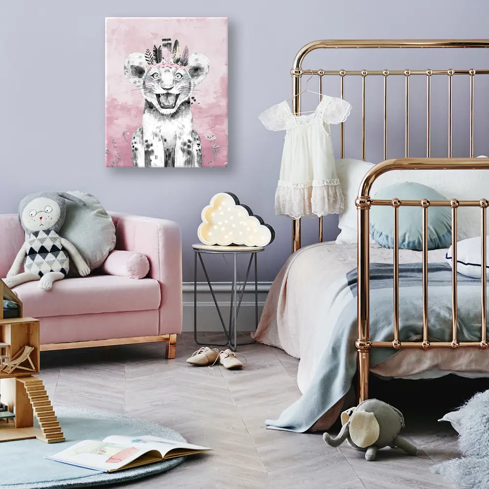 Картина на холсте "Львенок сафари" 40x50 см FBRUSH STLM-2086265 - Вид №3