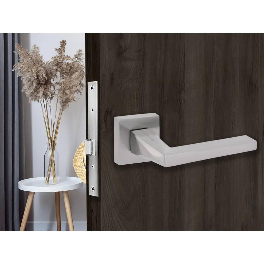 Дверные ручки Palladium Kobro без запирания цвет никель STLM-2019641 - Вид №4