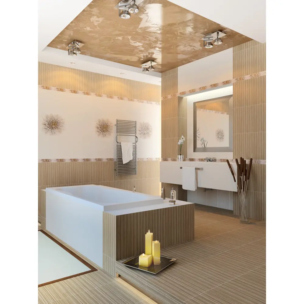 Плитка настенная Golden Tile Зебрано 25x40 см 1.6 м² цвет коричневый 82958347 STLM-2033723 - Вид №5