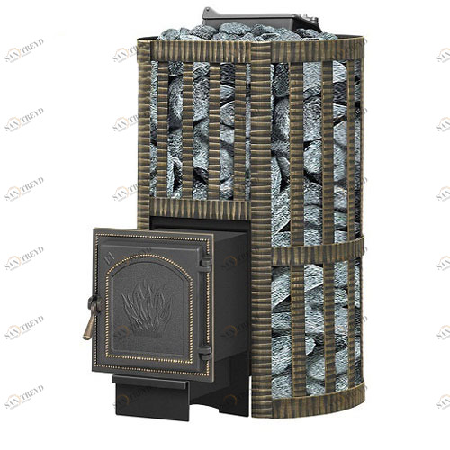 Печь для бани Везувий Ураган Ковка 28 (271) с закрытой каменкой 3738