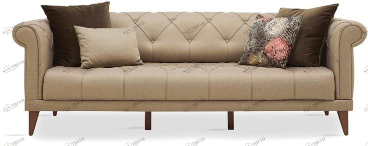 Enza Home Тафтинговый 3-местный диван из ткани Piedra sun-id-1471613