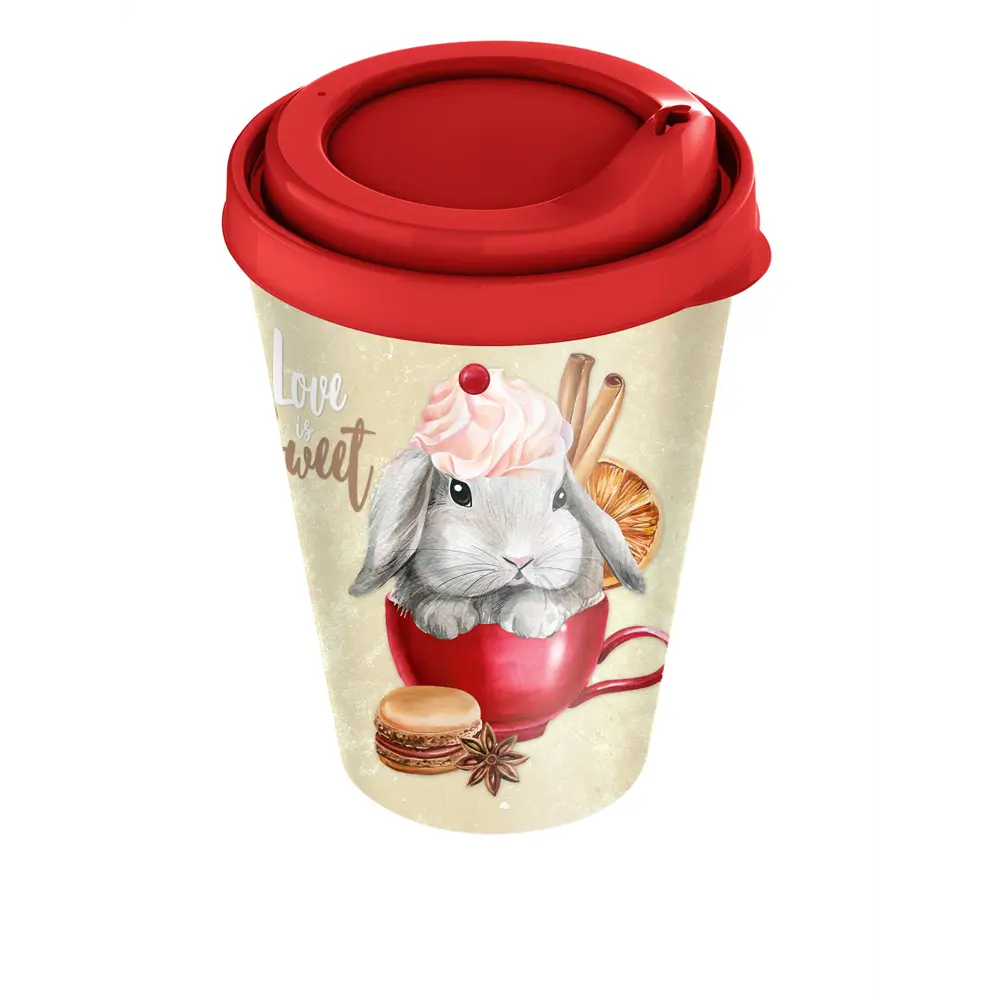 Стакан с крышкой 420 мл пластик PLAST TEAM STLM-2002220 - Вид №1