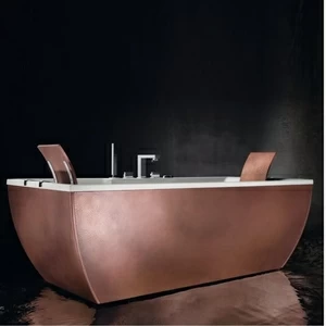 Ванна угловая с аэро и гидромассажем Kali Metal Copper 180 см