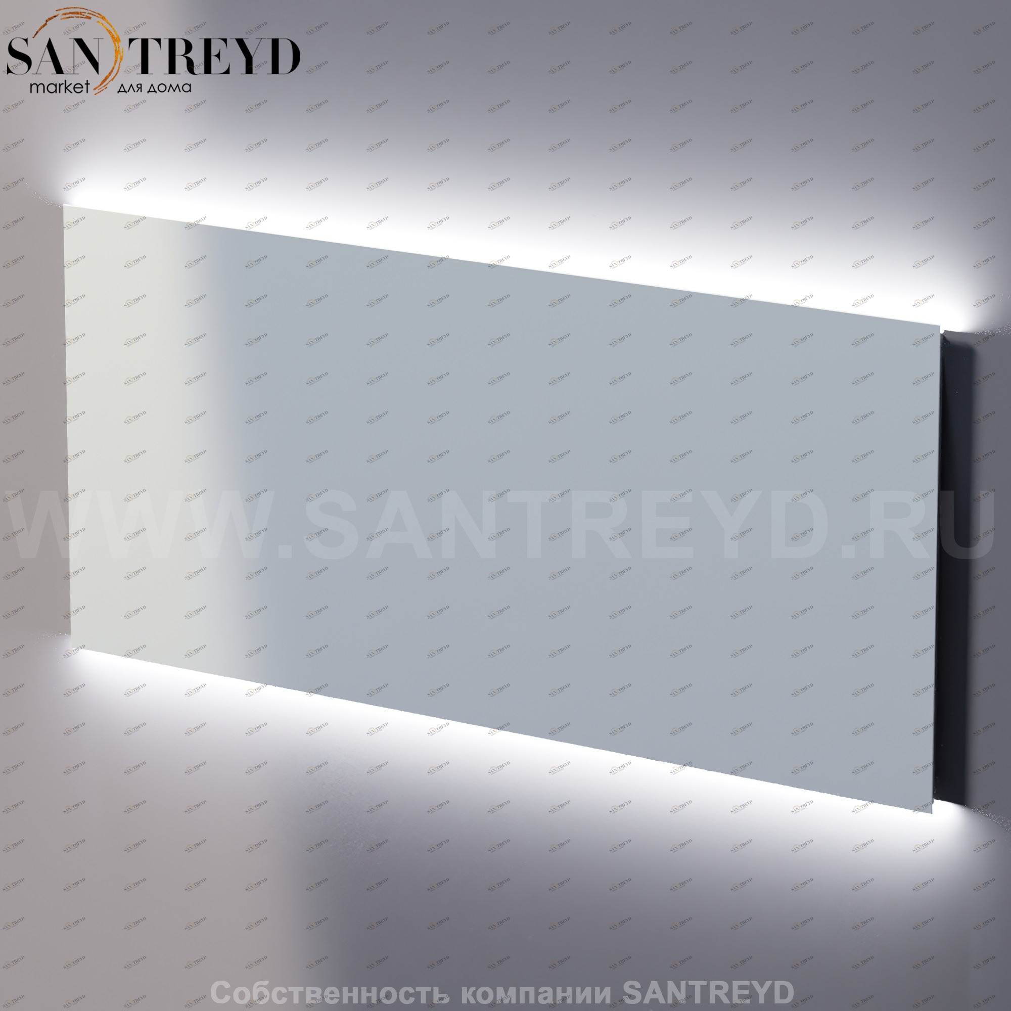Agape NUDO LED Прямоугольное горизонтальное зеркало с LED подсветкой: длина 180 см, высота 80 см ASPE1808