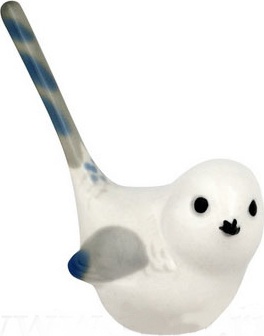 80361 Императорский фарфоровый завод Скульптура "Длиннохвостая синица" Фарфор твердый 