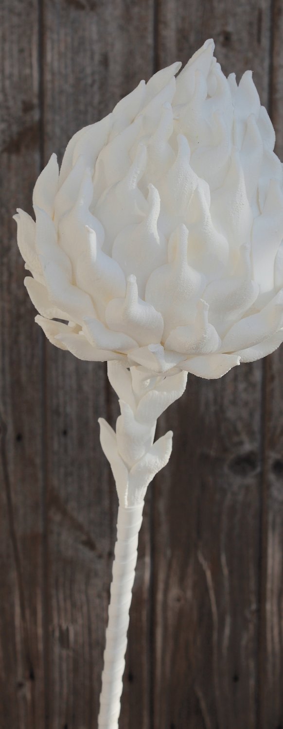 7984 700 a3 Искусственный протея мягкий цветок, 88 см, чисто-белый H-andreas  - Вид №1