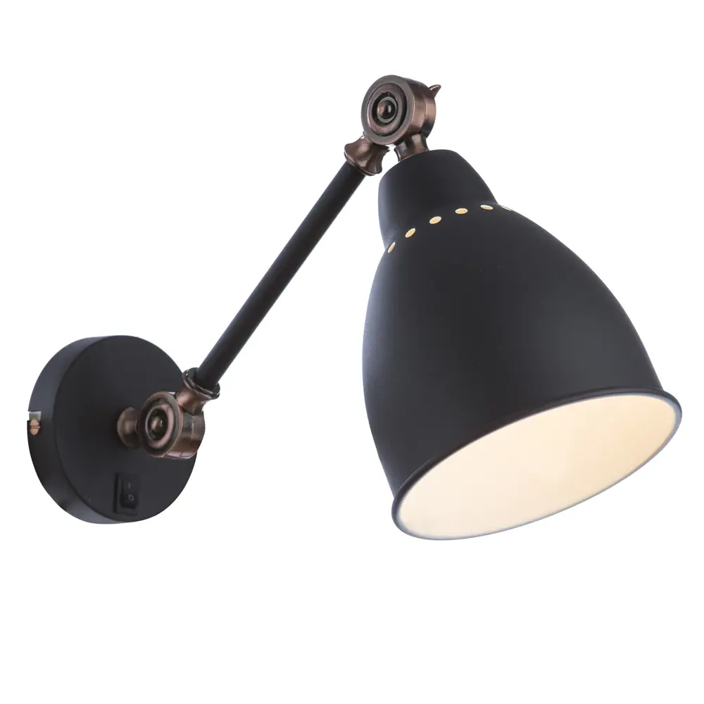Бра Braccio 1xE27x60 Вт цвет чёрный матовый 18639005 STLM-2039578 Arte Lamp  - Вид №1