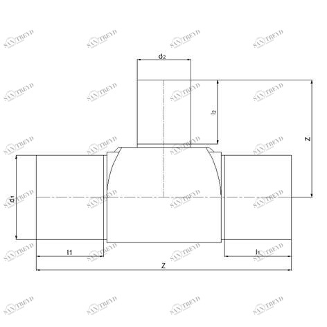 SANIT 476302517 Тройник, PP, уменьшенный SDR11, класс давления 