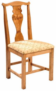 C310 Приставной стул Chippendale со значком Pippy Oak ijlbrown