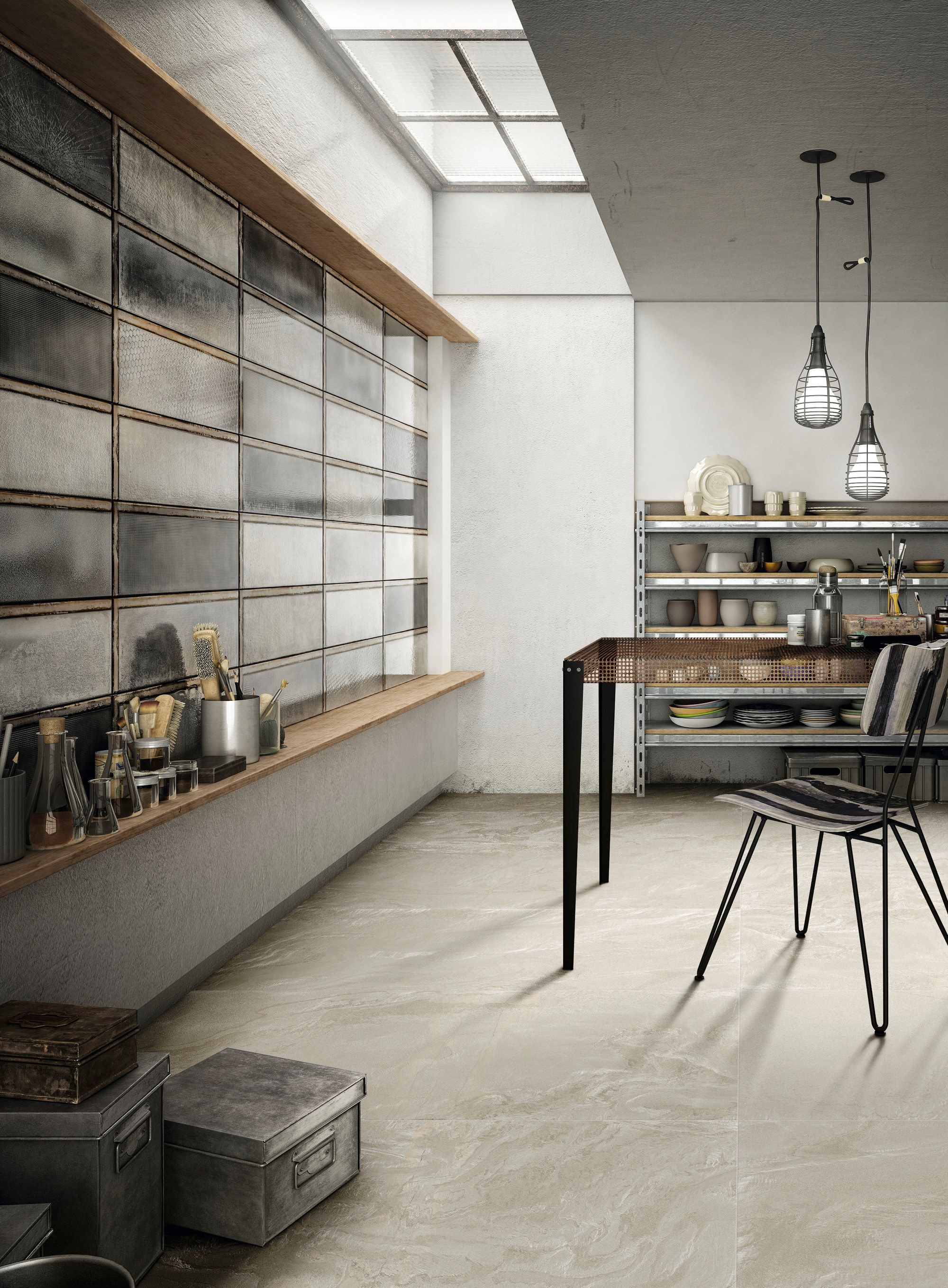 Внутренняя отделка керамогранита с металлическим эффектом IRIS Ceramica Diesel Living ARCH-00104263 - Вид №6