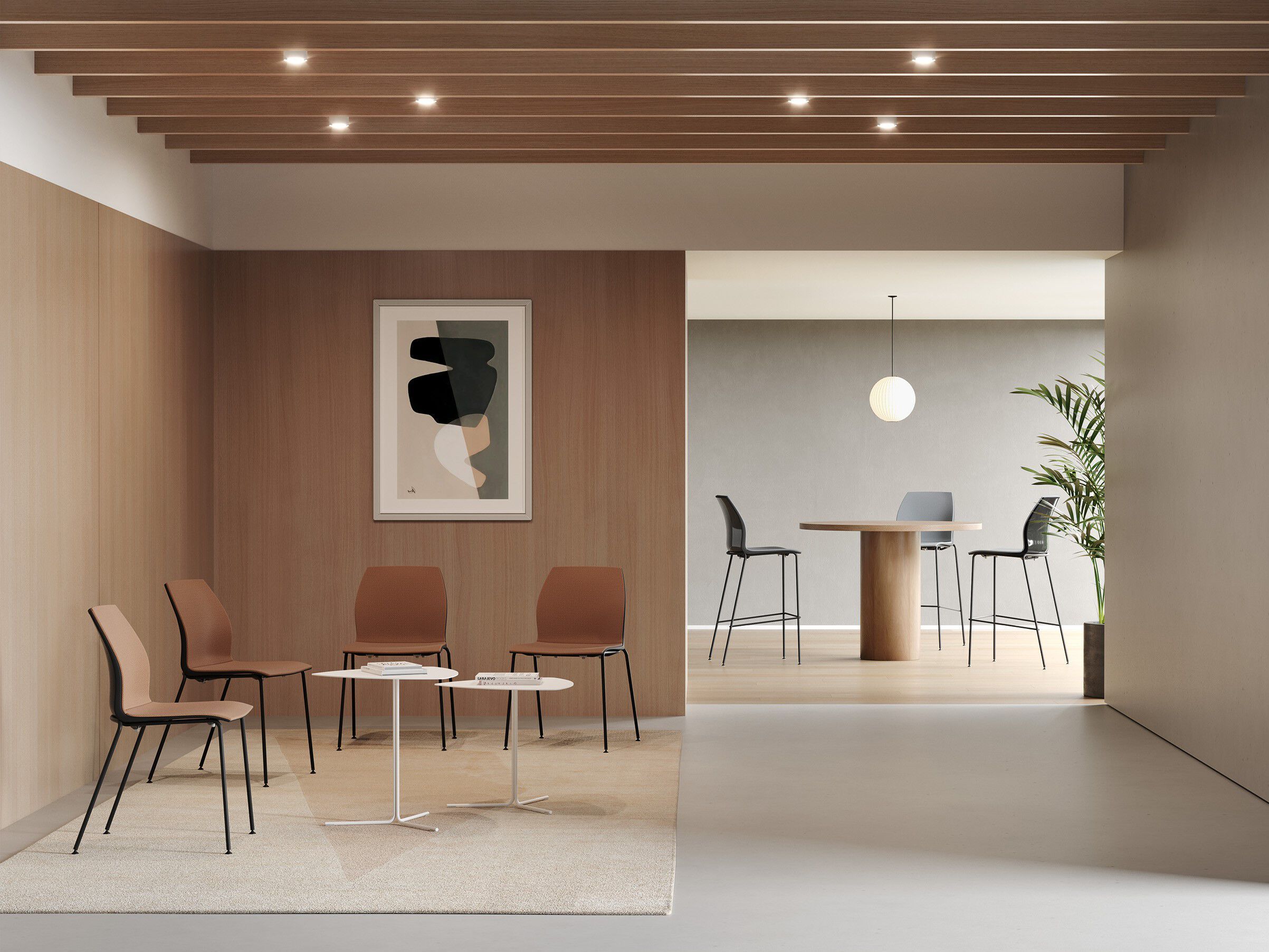 Штабелируемый стул с мягкой тканью Kastel Kalea ARCH-00068142 - Вид №4