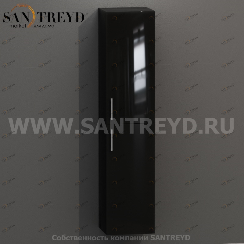 MDC102 Высокий шкаф с двумя створками 160 см черный Globo 4ALL Италия Ceramica Globo