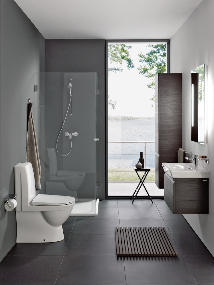 H4029501102621 Шкафчик высокий, 4 полочки стеклянные, петли справа LAUFEN PRO - Вид №19