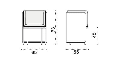 Мягкий садовый стул с подлокотниками Ethimo Esedra ARCH-00009450 - Вид №6