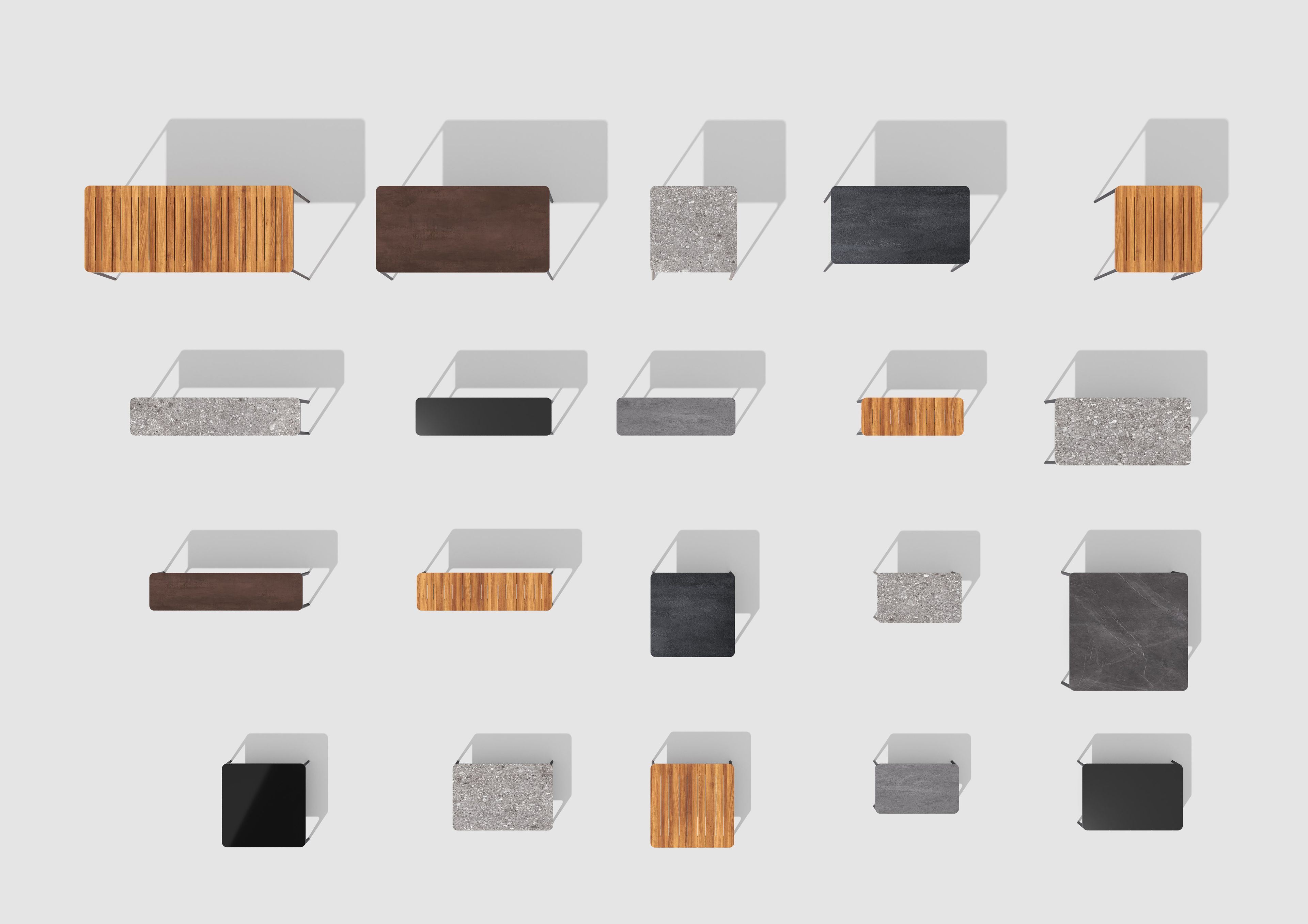 Керамический прямоугольный садовый стол Sovet Italia тонкий ARCH-00082879 - Вид №1