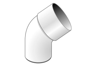 Изгиб ПВХ 45°