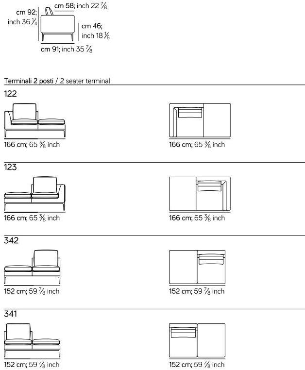 AMURA 3-х местный тканевый диван с шезлонгом Leonard Am024.022+123 - Вид №10
