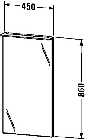 XL749008585 X-Large Зеркало с подсветкой Белый глянцевый лак Duravit - Вид №1